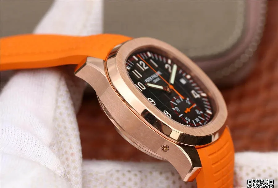 Patek Philippe Aquanaut 5968A-001 1:1 Best Edition Replica Watch Orange Strap