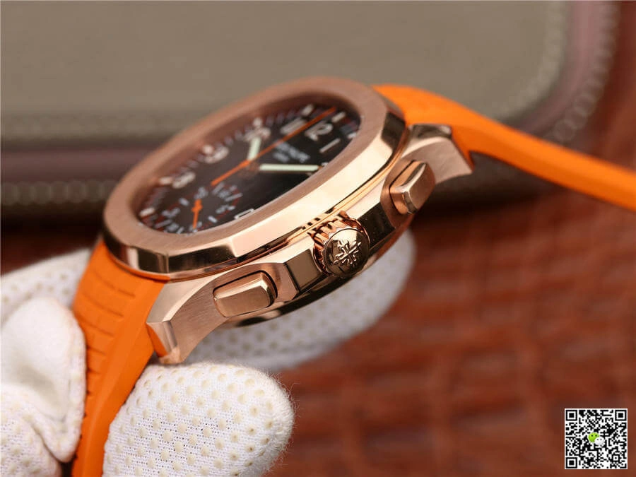 Patek Philippe Aquanaut 5968A-001 1:1 Best Edition Replica Watch Orange Strap