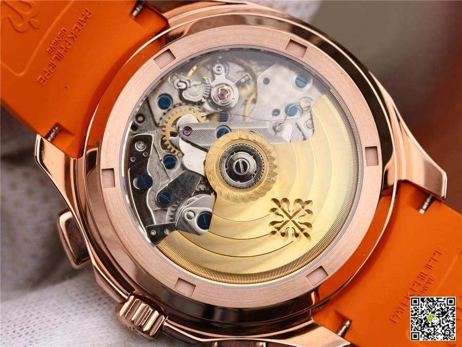 Patek Philippe Aquanaut 5968A-001 1:1 Best Edition Replica Watch Orange Strap
