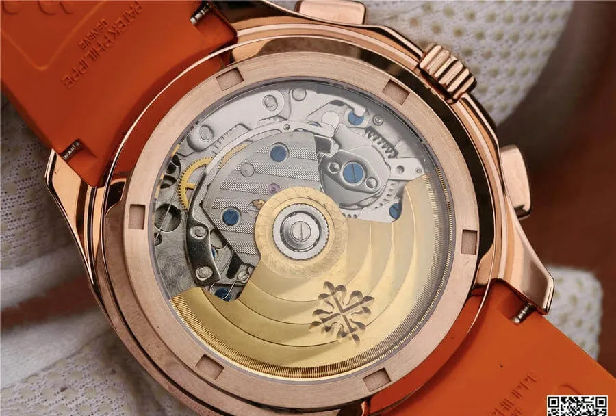 Patek Philippe Aquanaut 5968A-001 1:1 Best Edition Replica Watch Orange Strap