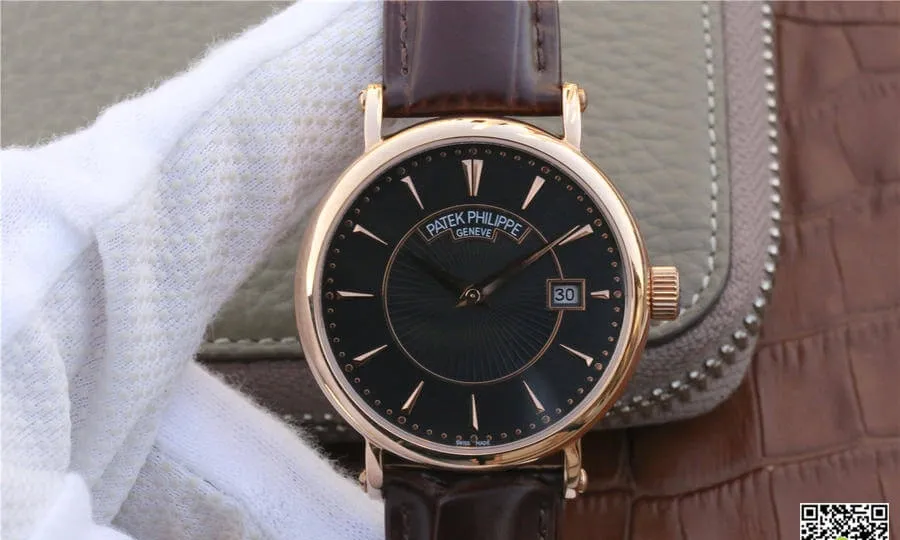 Patek Philippe Calatrava ZF Factory 1:1 Best Edition Replica Watch Leather Strap