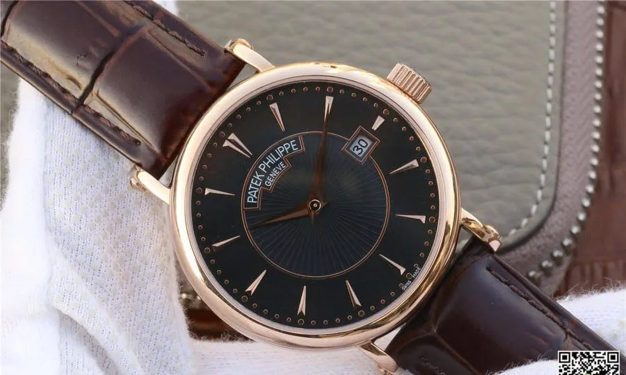 Patek Philippe Calatrava ZF Factory 1:1 Best Edition Replica Watch Leather Strap
