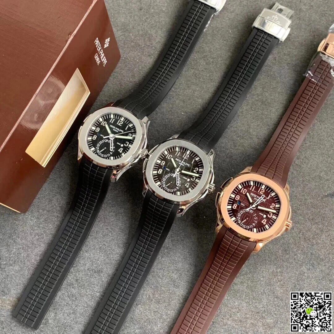 Patek Philippe Aquanaut 5164A-001 GR Factory 1:1 Best Edition Replica Watch Black Strap