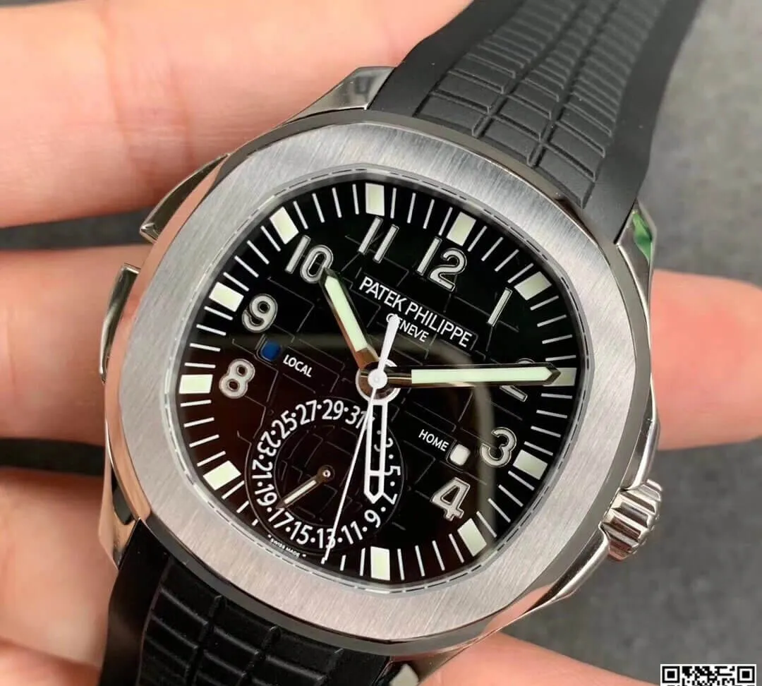 Patek Philippe Aquanaut 5164A-001 GR Factory 1:1 Best Edition Replica Watch Black Strap
