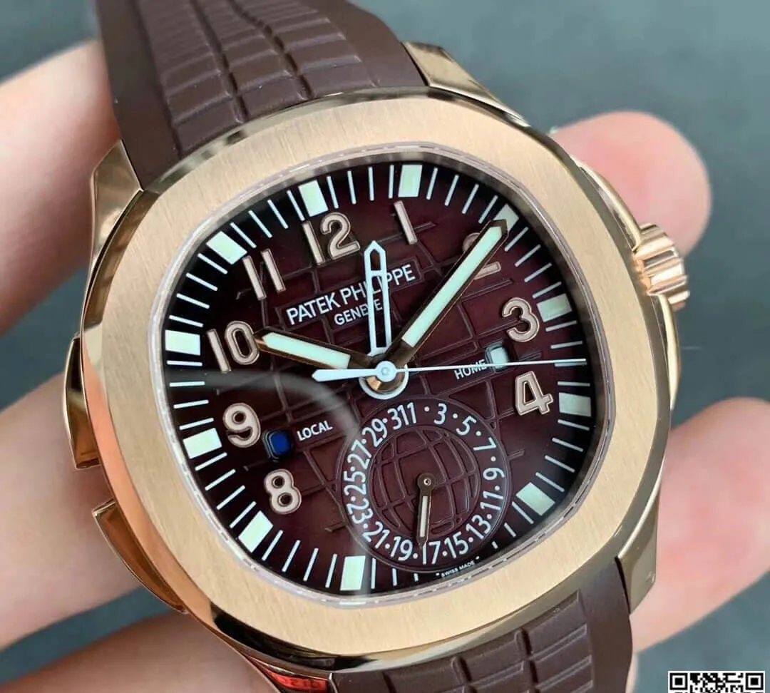 Patek Philippe Aquanaut 5164R-001 GR Factory 1:1 Best Edition Replica Watch Brown Strap
