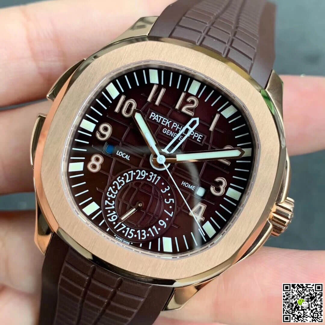 Patek Philippe Aquanaut 5164R-001 GR Factory 1:1 Best Edition Replica Watch Brown Strap