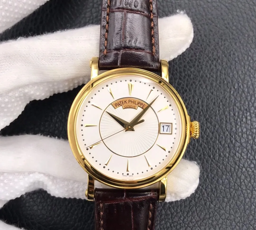 Patek Philippe Calatrava 5153R-001 ZF Factory 1:1 Best Edition Replica Watch Gold Bezel