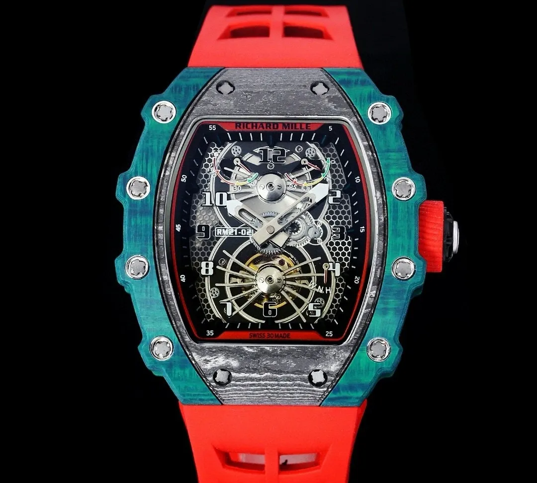 RM Factory Richard Mille RM21-01 Red strap 1:1 Best Edition Replica Watch