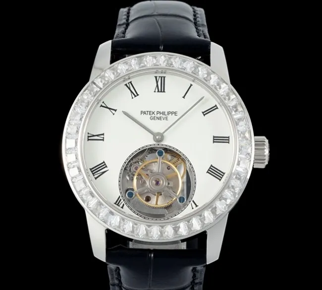 RMS Factory Patek Philippe Tourbillon White dial 1:1 Best Edition Replica Watch