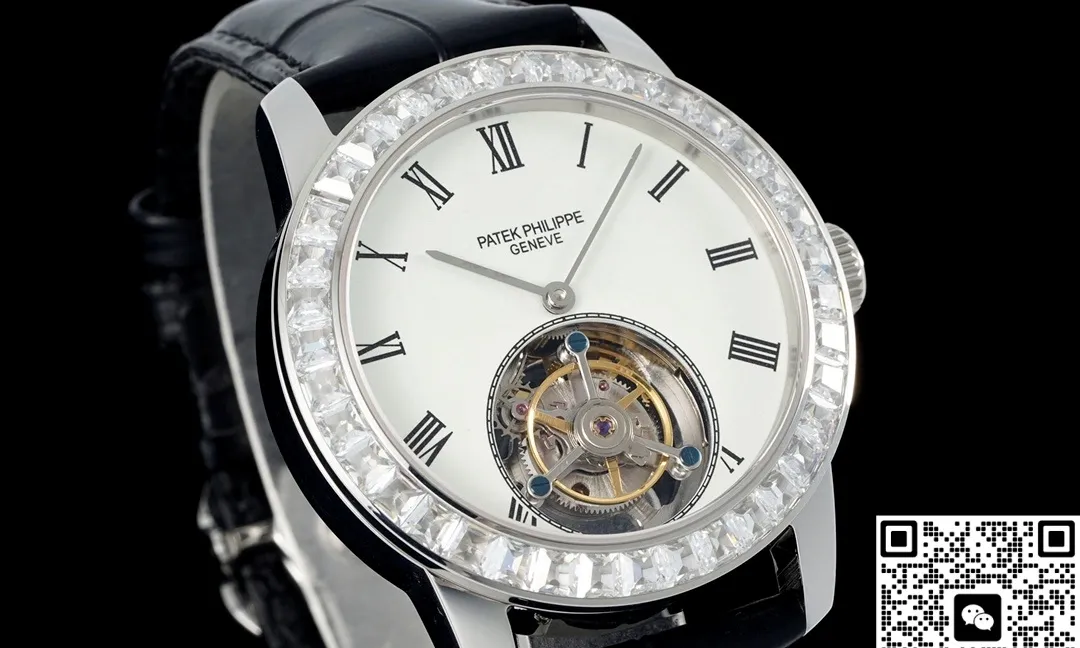 RMS Factory Patek Philippe Tourbillon White dial 1:1 Best Edition Replica Watch