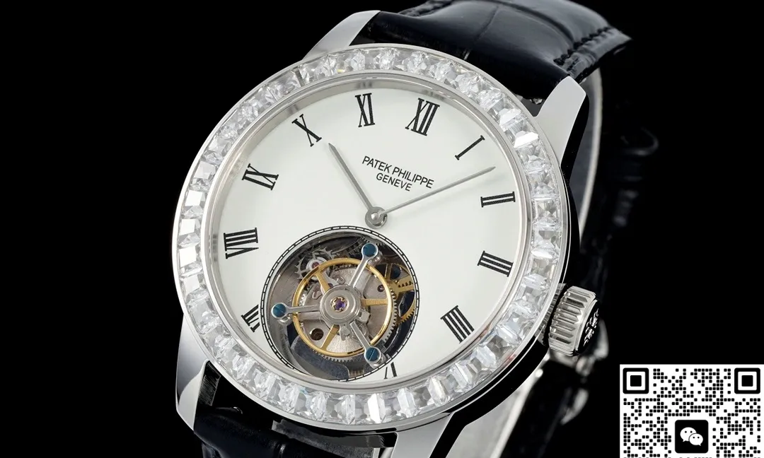 RMS Factory Patek Philippe Tourbillon White dial 1:1 Best Edition Replica Watch