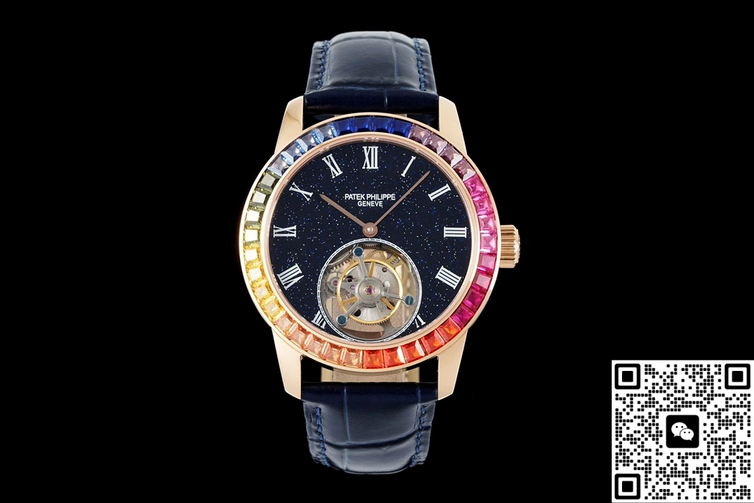 RMS Factory Patek Philippe Tourbillon blue strap 1:1 Best Edition Replica Watch