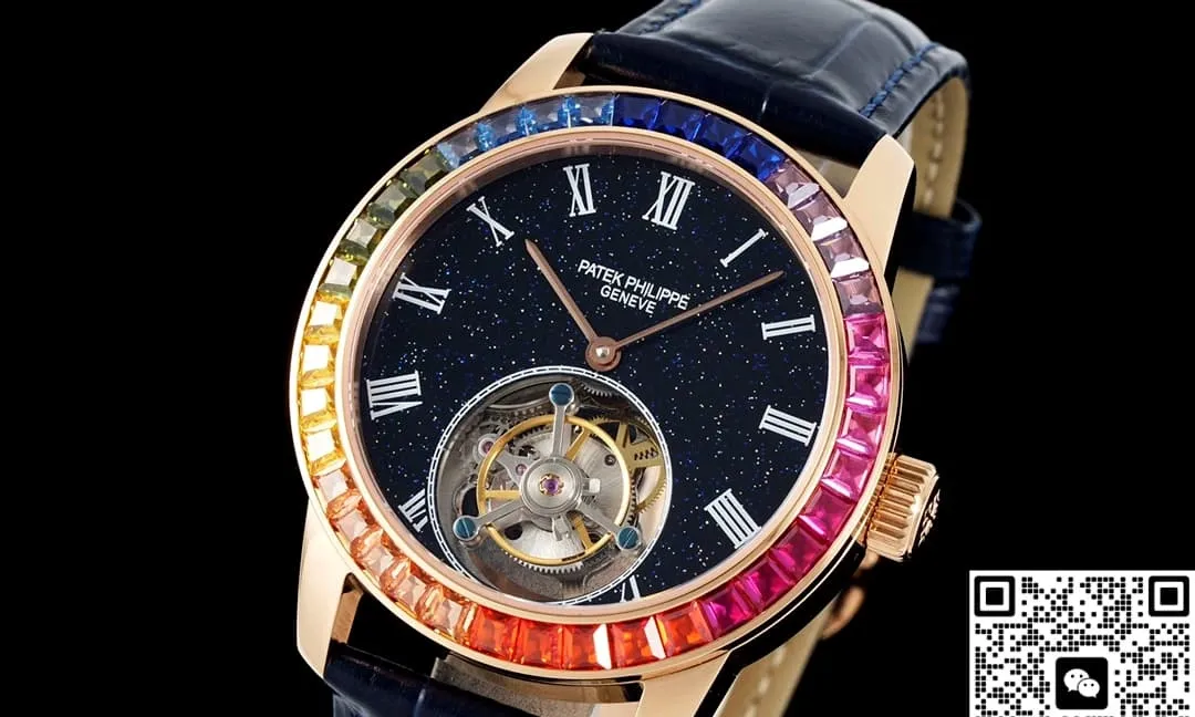 RMS Factory Patek Philippe Tourbillon blue strap 1:1 Best Edition Replica Watch