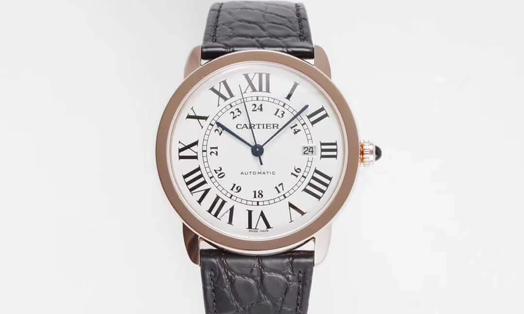 RONDE DE CARTIER W6701009 AF Factory 1:1 Best Edition Replica Watch Black Strap