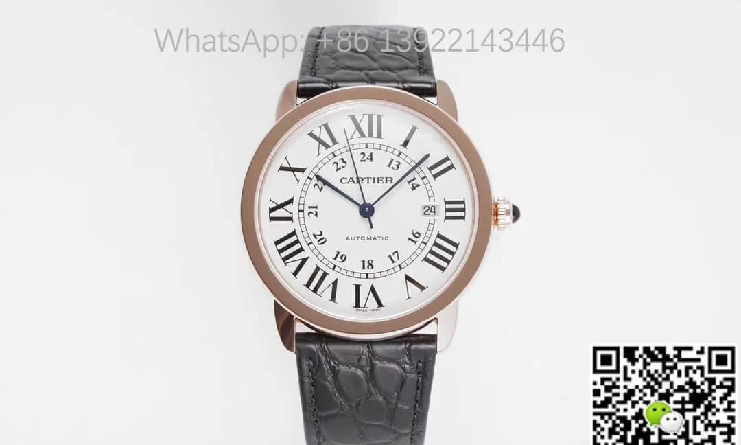 RONDE DE CARTIER W6701009 AF Factory 1:1 Best Edition Replica Watch Black Strap