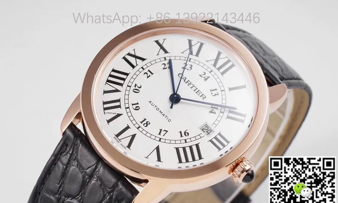 RONDE DE CARTIER W6701009 AF Factory 1:1 Best Edition Replica Watch Black Strap