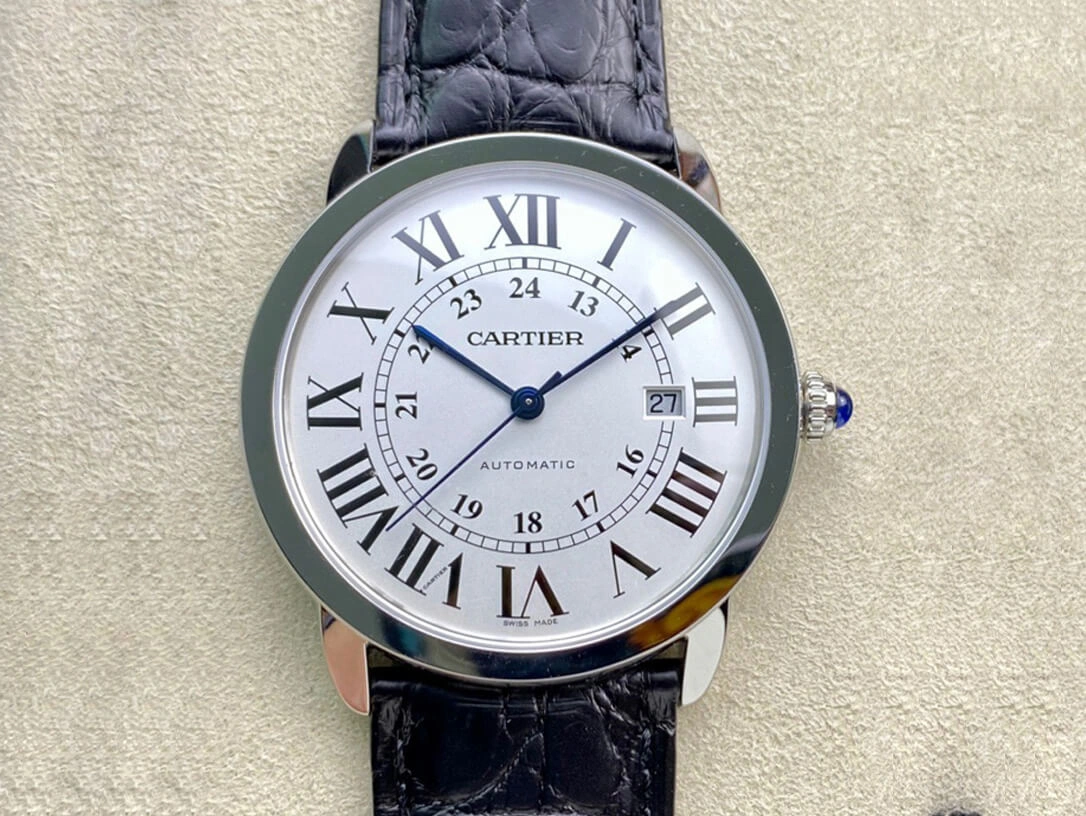 RONDE DE CARTIER W6701010 AF Factory 1:1 Best Edition Replica Watch Leather Strap