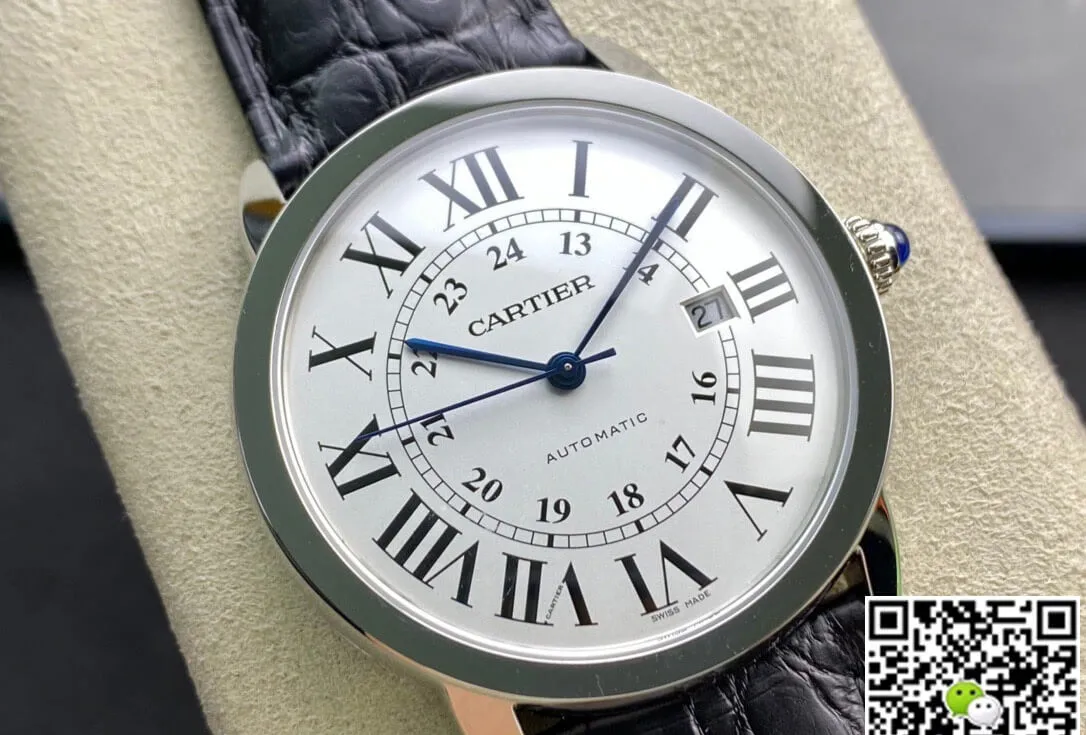 RONDE DE CARTIER W6701010 AF Factory 1:1 Best Edition Replica Watch Leather Strap