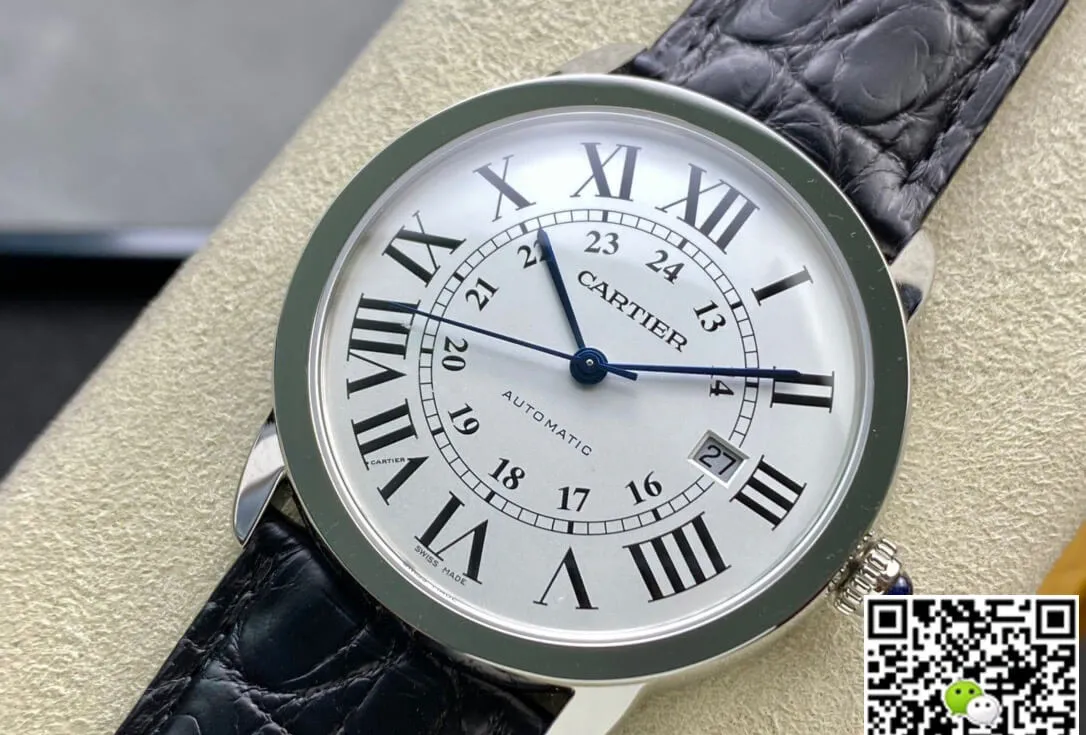RONDE DE CARTIER W6701010 AF Factory 1:1 Best Edition Replica Watch Leather Strap