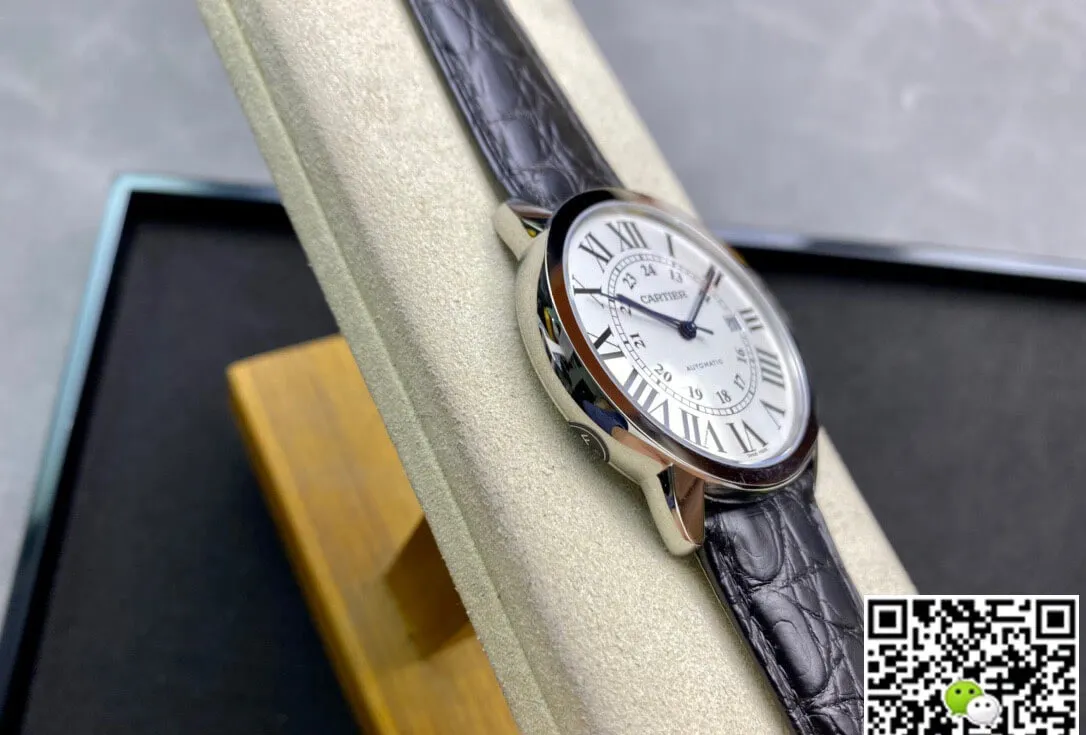 RONDE DE CARTIER W6701010 AF Factory 1:1 Best Edition Replica Watch Leather Strap