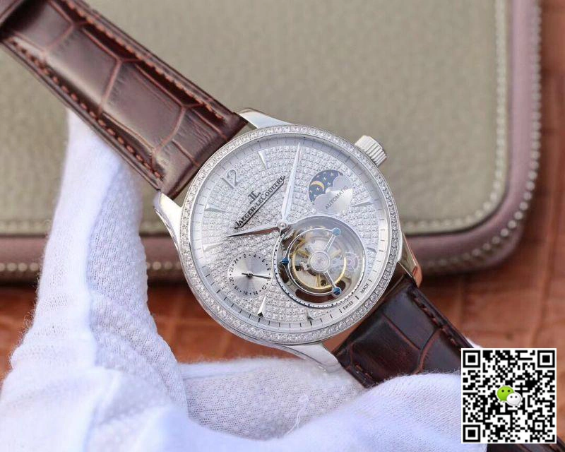 Jaeger-LeCoultre Master Complication Functions Real Tourbillon 1:1 Best Edition Replica Watch Swiss Hand-winding 3310 White Gold