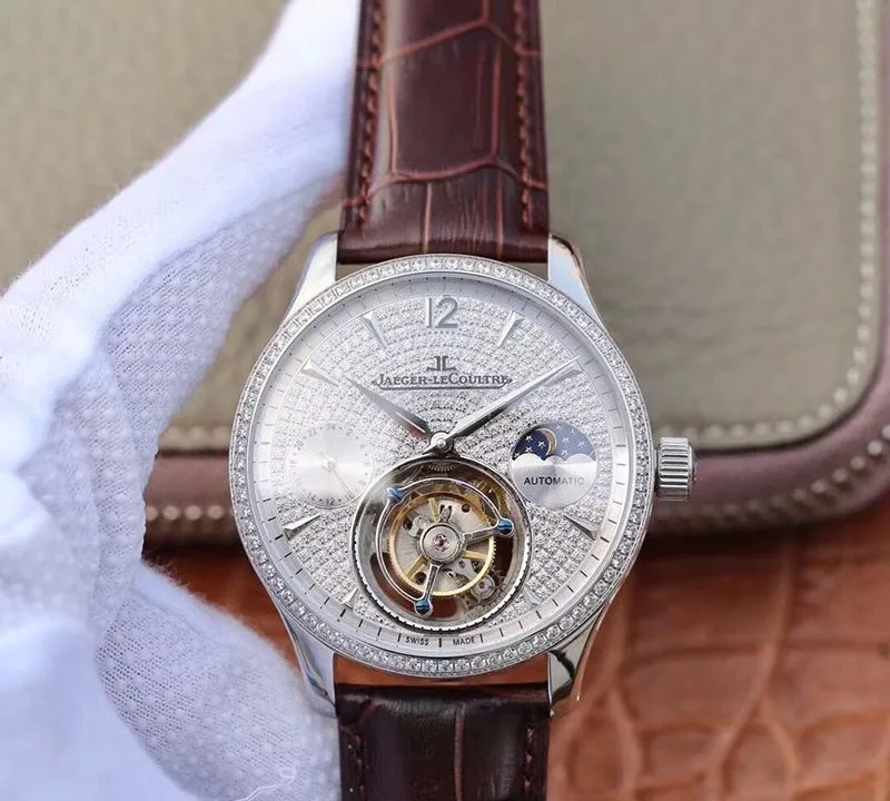 Jaeger-LeCoultre Master Complication Functions Real Tourbillon 1:1 Best Edition Replica Watch Swiss Hand-winding 3310 White Gold