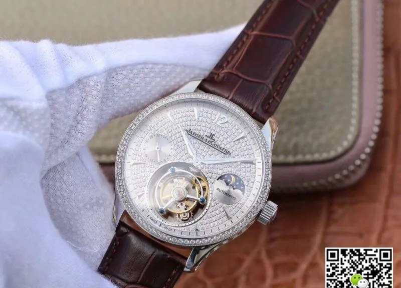 Jaeger-LeCoultre Master Complication Functions Real Tourbillon 1:1 Best Edition Replica Watch Swiss Hand-winding 3310 White Gold