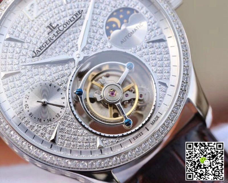 Jaeger-LeCoultre Master Complication Functions Real Tourbillon 1:1 Best Edition Replica Watch Swiss Hand-winding 3310 White Gold