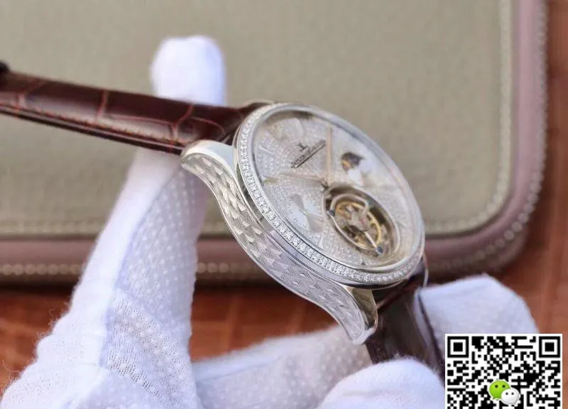Jaeger-LeCoultre Master Complication Functions Real Tourbillon 1:1 Best Edition Replica Watch Swiss Hand-winding 3310 White Gold