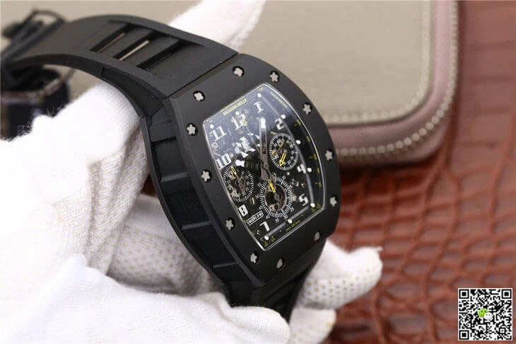 Richard Mille RM-011 KV Factory 1:1 Best Edition Replica Watch Black Case