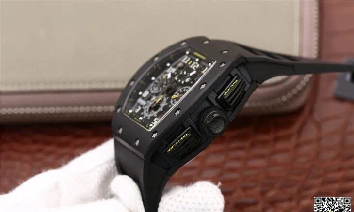 Richard Mille RM-011 KV Factory 1:1 Best Edition Replica Watch Black Case