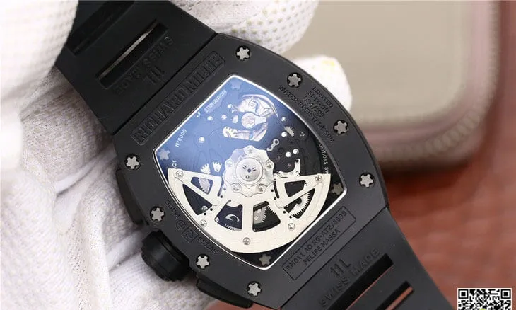 Richard Mille RM-011 KV Factory 1:1 Best Edition Replica Watch Black Case