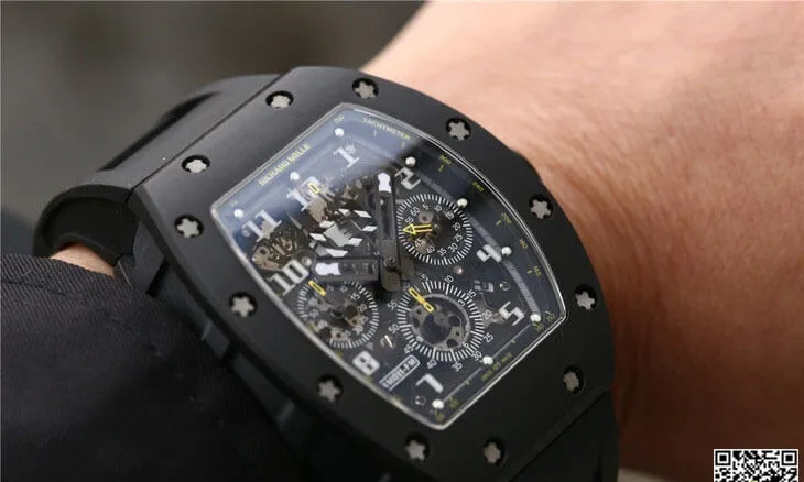 Richard Mille RM-011 KV Factory 1:1 Best Edition Replica Watch Black Case