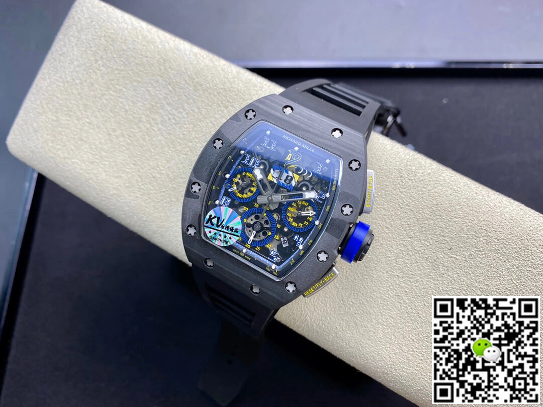 Richard Mille RM-011 KV Factory 1:1 Best Edition Replica Watch Carbon Fiber Case