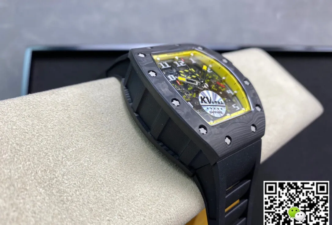 Richard Mille RM-011 KV Factory 1:1 Best Edition Replica Watch Carbon Fiber Case