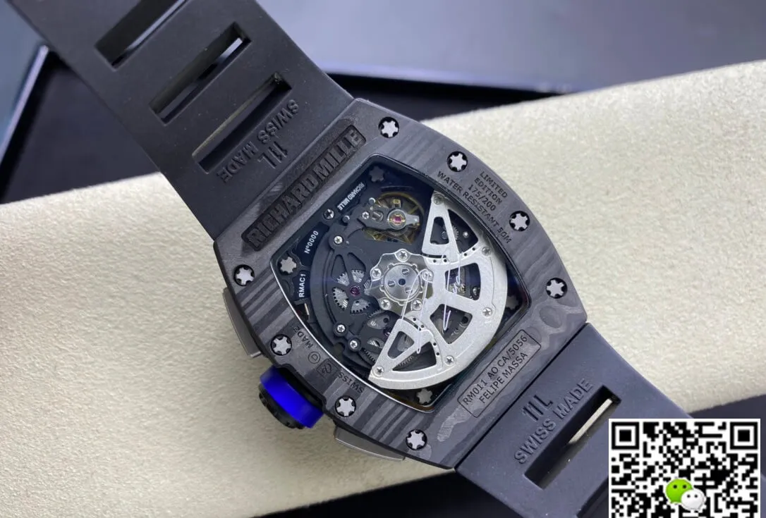 Richard Mille RM-011 KV Factory 1:1 Best Edition Replica Watch Carbon Fiber Case