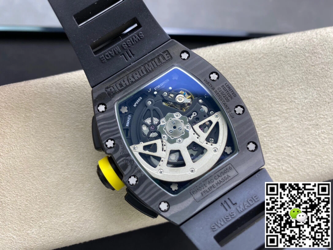 Richard Mille RM-011 KV Factory 1:1 Best Edition Replica Watch Carbon Fiber Case