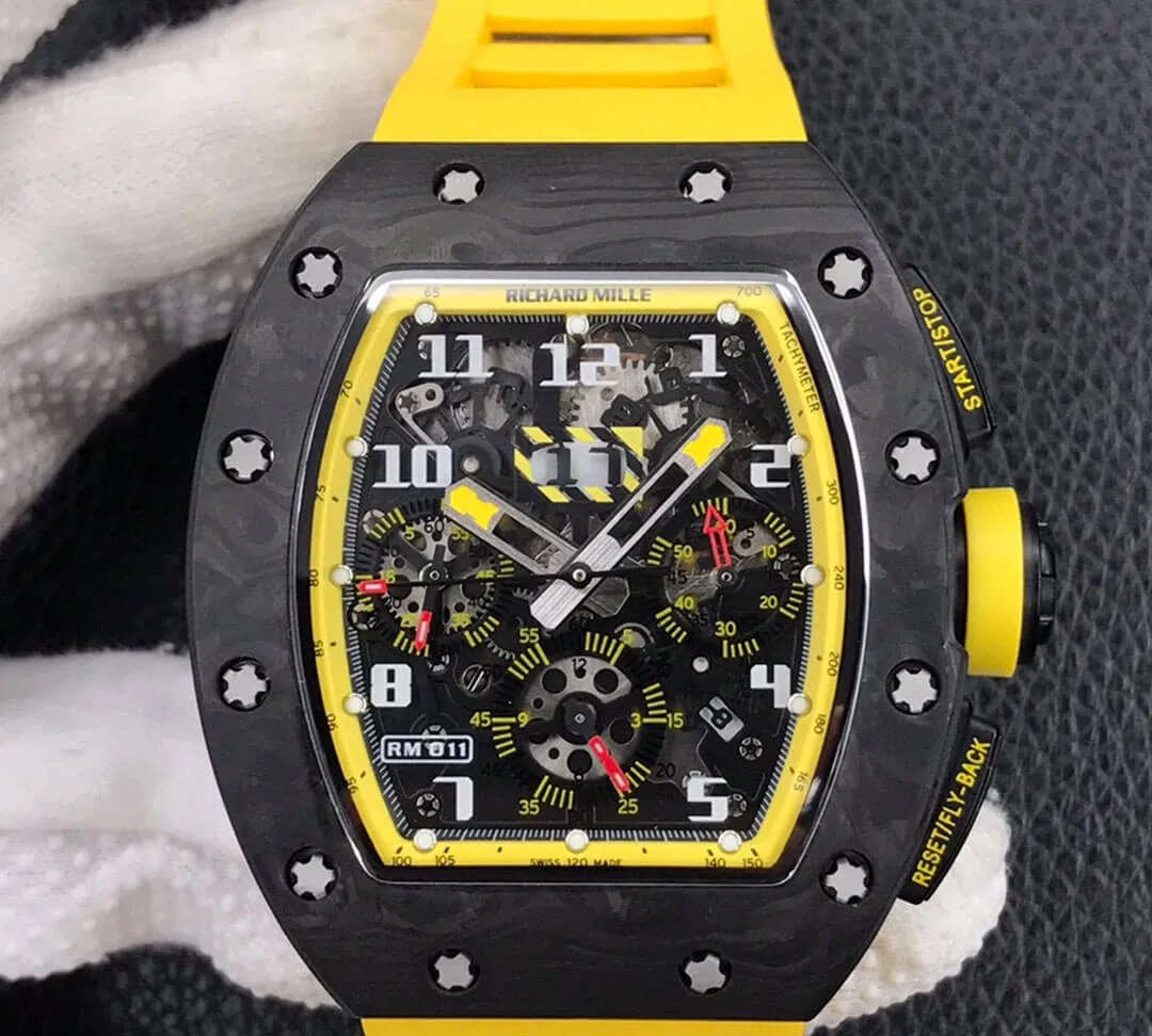 Richard Mille RM-011 KV Factory 1:1 Best Edition Replica Watch Carbon Fiber