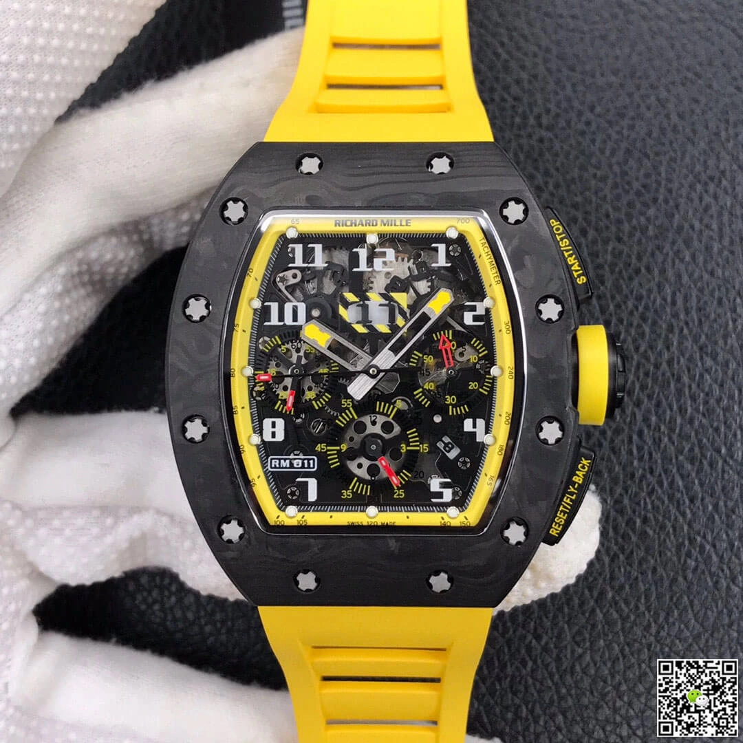 Richard Mille RM-011 KV Factory 1:1 Best Edition Replica Watch Carbon Fiber