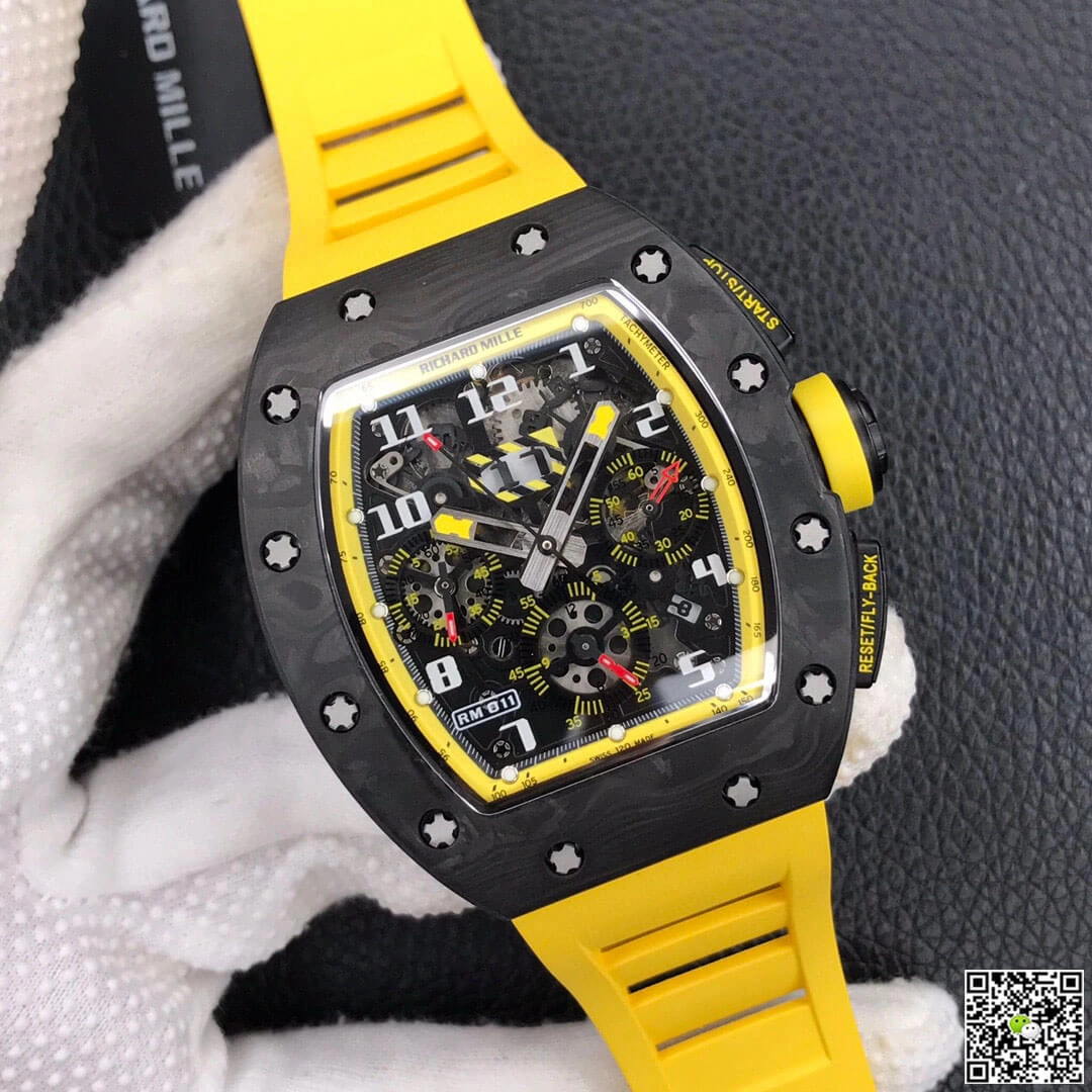 Richard Mille RM-011 KV Factory 1:1 Best Edition Replica Watch Carbon Fiber