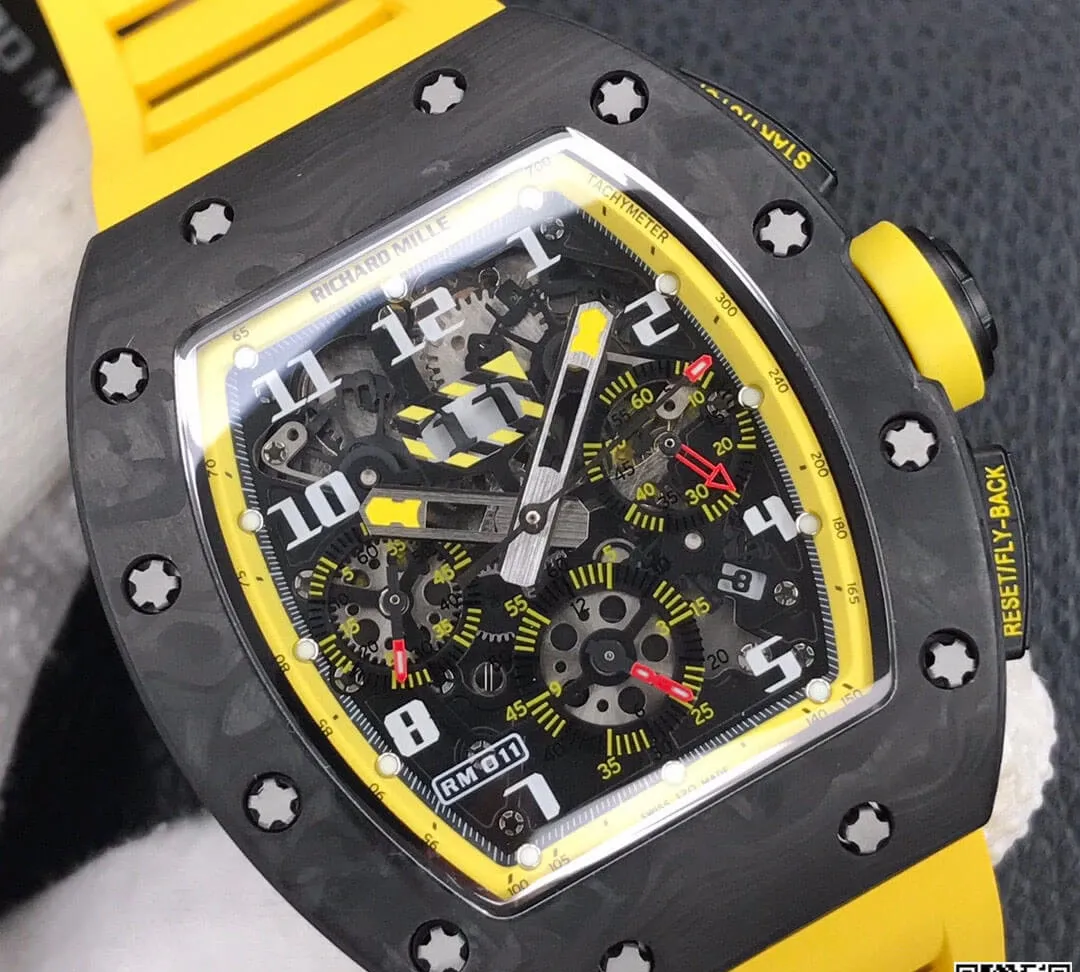 Richard Mille RM-011 KV Factory 1:1 Best Edition Replica Watch Carbon Fiber
