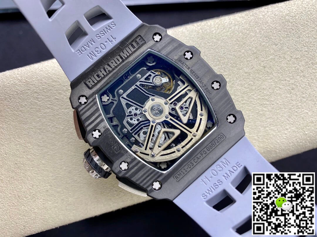 Richard Mille RM-011 KV Factory 1:1 Best Edition Replica Watch Rubber Strap