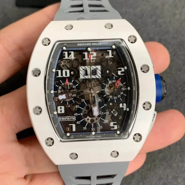 Richard Mille RM-011 KV Factory 1:1 Best Edition Replica Watch White Ceramic Case