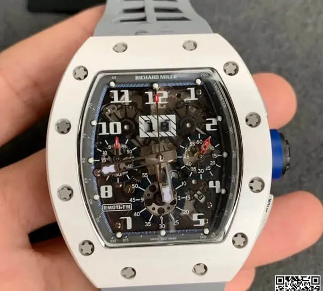 Richard Mille RM-011 KV Factory 1:1 Best Edition Replica Watch White Ceramic Case