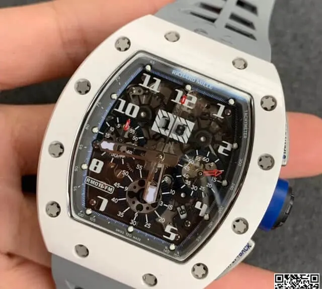 Richard Mille RM-011 KV Factory 1:1 Best Edition Replica Watch White Ceramic Case