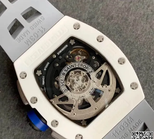 Richard Mille RM-011 KV Factory 1:1 Best Edition Replica Watch White Ceramic Case