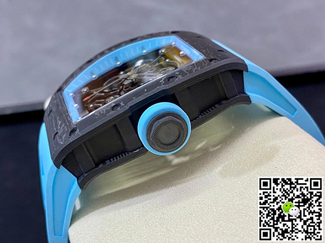 Richard Mille RM-055 BBR Factory 1:1 Best Edition Replica Watch Blue Rubber Strap
