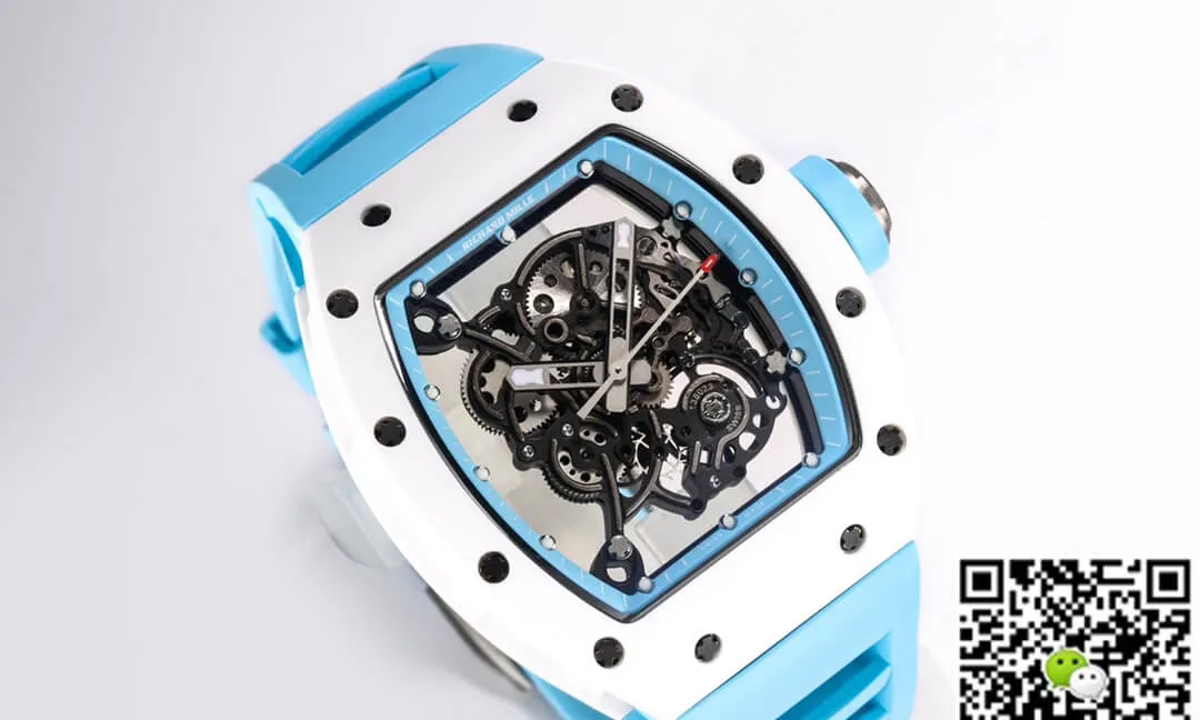 Richard Mille RM-055 BBR Factory 1:1 Best Edition Replica Watch Blue Strap