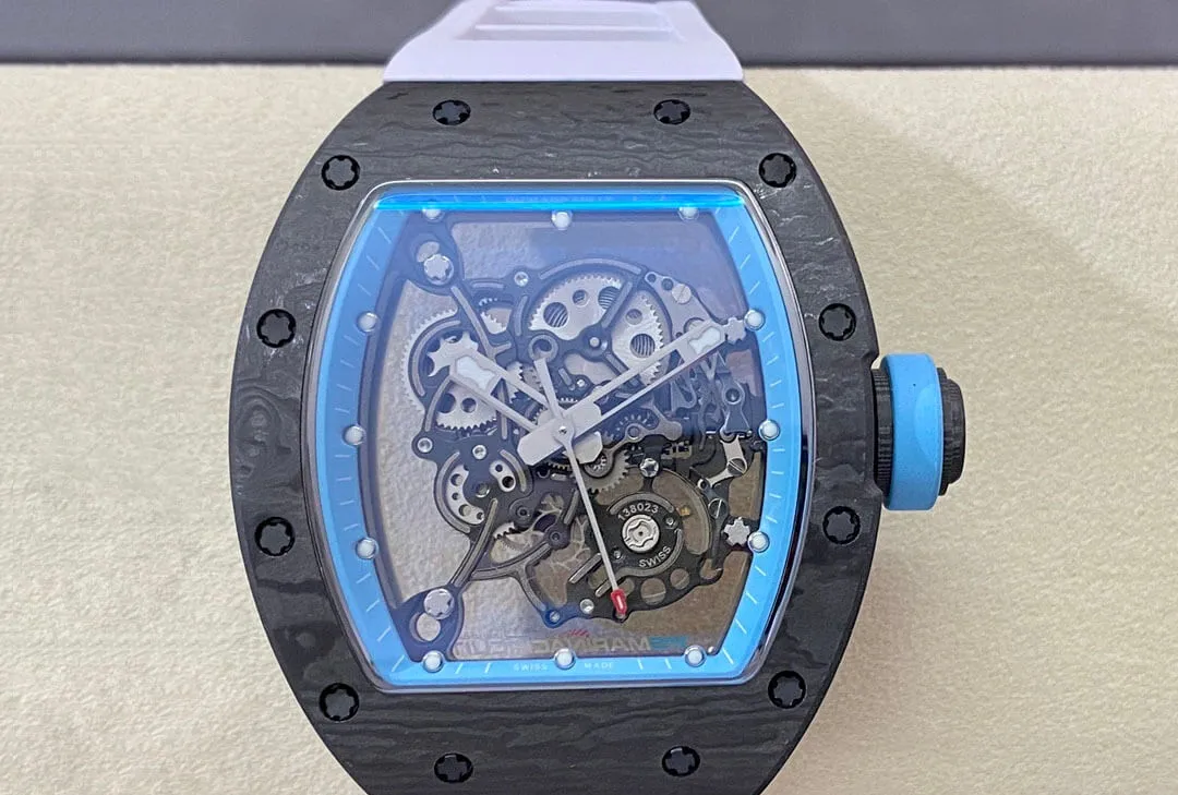 Richard Mille RM-055 BBR Factory 1:1 Best Edition Replica Watch Carbon Fiber Case