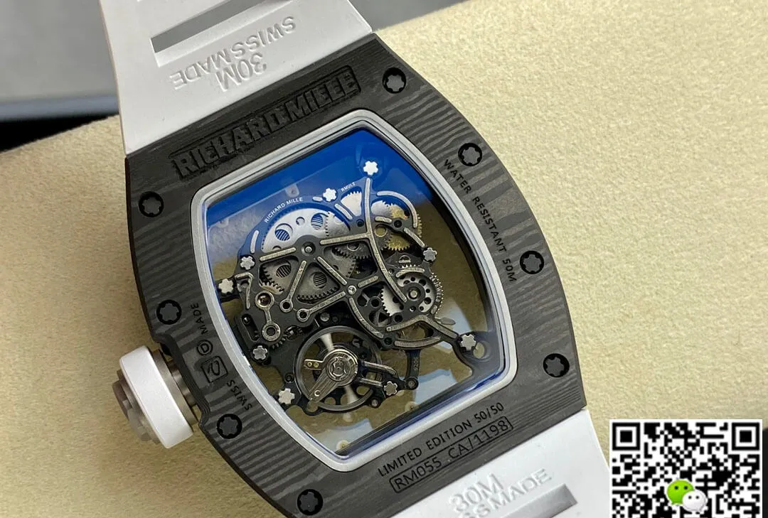 Richard Mille RM-055 BBR Factory 1:1 Best Edition Replica Watch Skeleton Dial